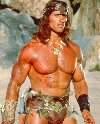 Arnold schwarzenegger - Arnold at his best in Conan-the barbarian.