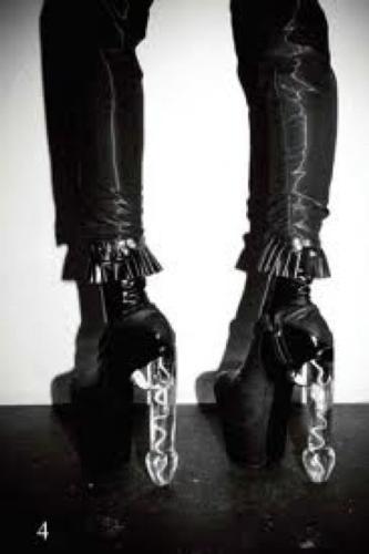 Strange Boots - Lady Gaga boots. The heels look like penis's!
