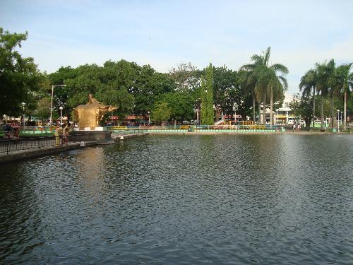 The Lagoon Bacolod city. - This is in the heart of Bacolod and is full of fish that will crows round the edge to be fed.