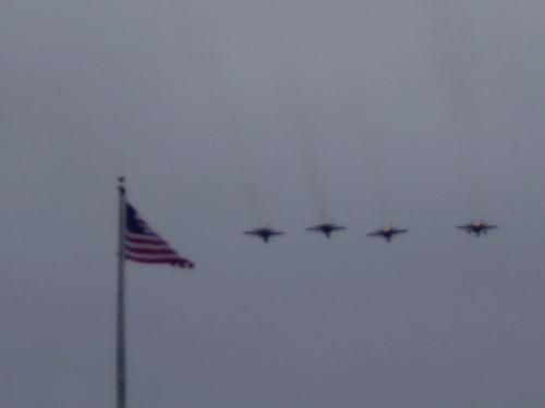 Fly over - A military fly over at Lambeau field last year at one of the home games.