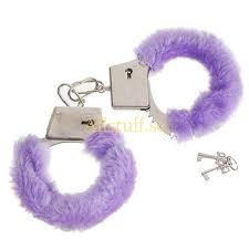 with keys - purple handcuffs