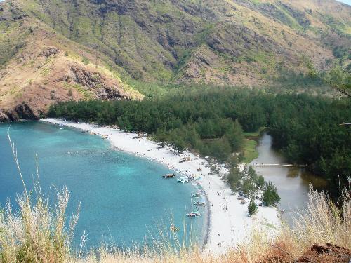 Anawangin Philippines - View from the top of one of the mountain in Anawangin beach, Philippines.