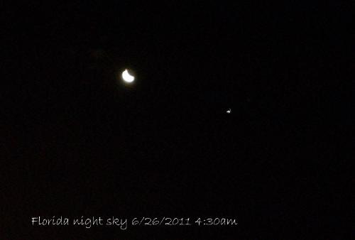 waning moon - florida 6/26/2011 waning moon and jupiter