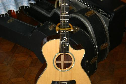 guitar - a wood guitar.