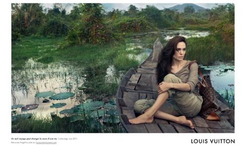 Angelina Jolie - She was in Cambordia doing an add for Louis Vitton.