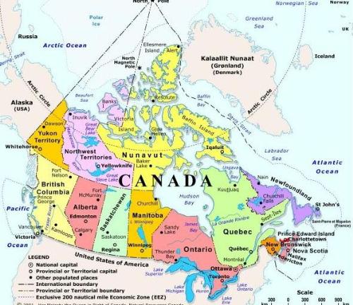 Map of Canada - Map of all of Canada
