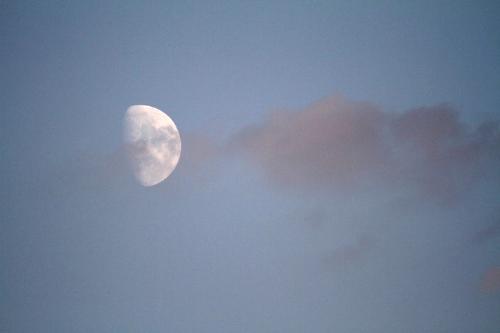 The moon - Moon and clouds