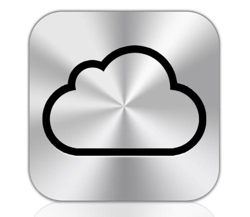 icloud - logo of Apple`s icloud service