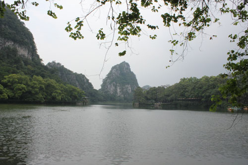 A lake in ZHAOQIN - No wind,is it looks like a picture?