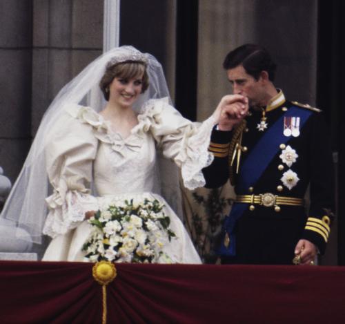 Their wedding day. - Diana was so in love with Charles on that day and he acted like he was where her!