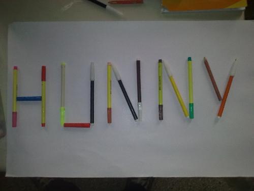 i created my nick name using sketch pens and captu - i craeted my nick name using sketch pens and captured it...