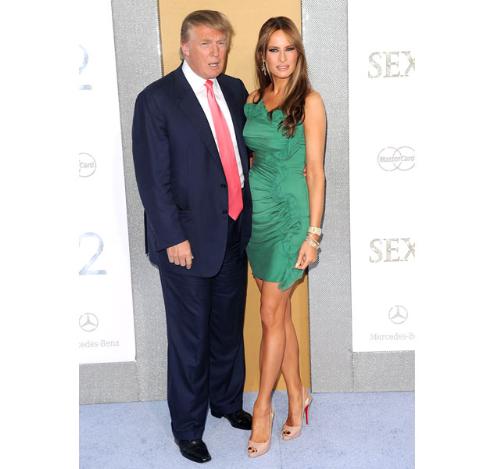 The Trumps - Donald Trump with his third wife Melania Knauss-Trump.
