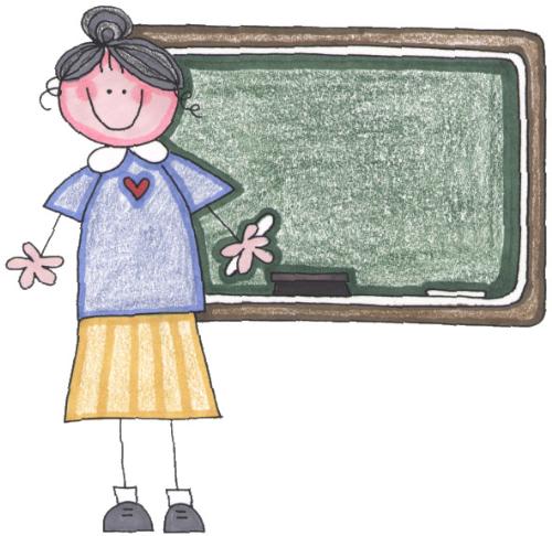 teacher in front of a chalk board - Teacher