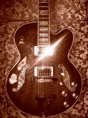 guitar - guitar picture, using a special sepia lens.