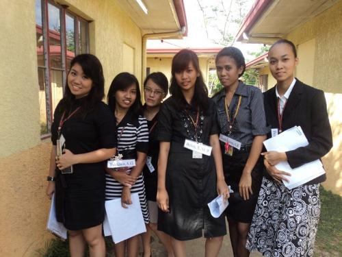 my first thesis defense in college - me with my group mates in thesis