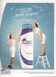 Head and shoulders shampoo. - It is a branded shampoo, used to clear dandruff from head and shoulders.