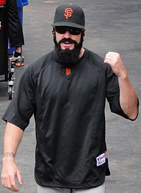 Brian Wilson - Brian Wilosn the closer for the San Farncisco Giants. I wonder how long he'll grow his beard before he trims it or shaves it? The guy is crazy!