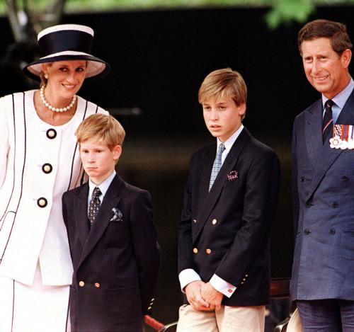 Royal family - This is a photo of when Princess WIlliam and brother Prince Harry where younger with Prince Charles and Princess Diana.