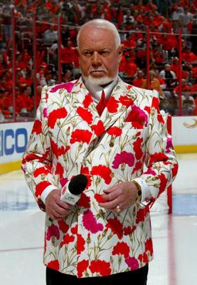 Don Cherry - Don Cherry is a NHL annalyst,mostly in Canada. He is known for his crazy suits like this one! I like his style! Cherry is one of a kind!