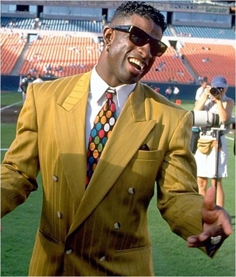 Deion Sanders - He has always been a show boat when it comes with fashion! He surely loves attention!
