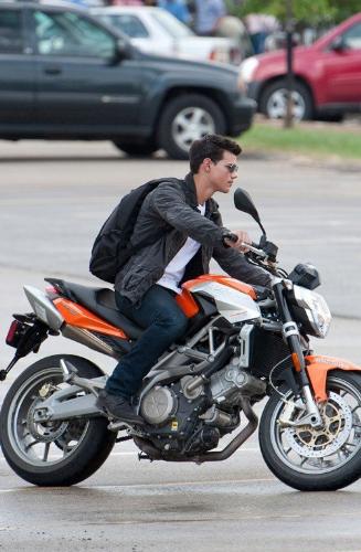 taylor lautner on a motorcycle - Admit it, he&#039;s hot.