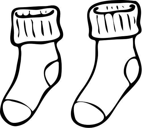 white socks - drawed white socks