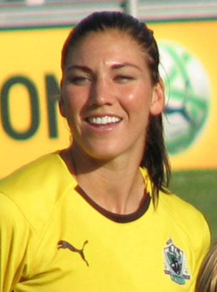 Hope Solo - The goalie for the woman's USA soccer team.