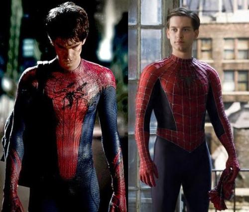 Andrew Garfield and Tobey Maguire - New Spide guy vs Previous Spidey guy