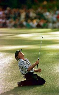 Greg Norman - Norman choking at the 1996 Masters touramant.