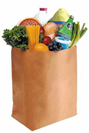 groceries - a grocery bag