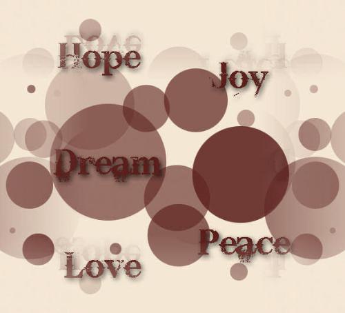 hope and dream - we always need them in our life