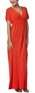 Long dress - A long orange dress that looks very comfortable!