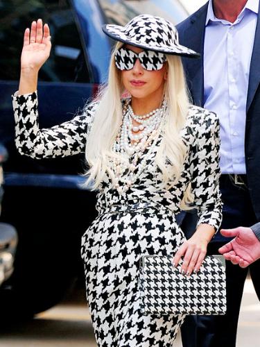 Lady Gaga - Not a bad outfit! Not outrageous either! I like it!