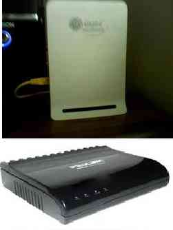 wimax and prolink modem - prolink is wired and mine.. wimax is from the renters and it's use an antenna / wireless