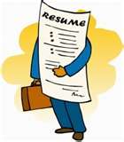 resume -  a man who is bringing a resume for the employers
