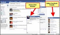 Facebook Chat - facebook page with chat windows opened up