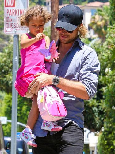 Daughter and dad - Gabriel Aubry and his daughter,Nahla, he shares with Hallee Berry.