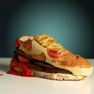 Sneaker or Burger? - This Nike Air Max 90 Burger is designed by a Swedish designer called Olle Hemmendorff.