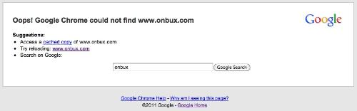Onbux - Onbux is down. Tried opening using Google Chrome.