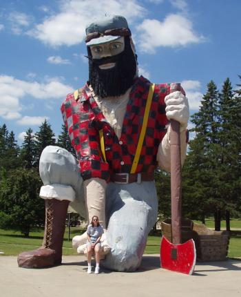 Paul Bunyan - In Akeley Minnesota they have a statue of Payl Bunyan you can have your picture taken with.