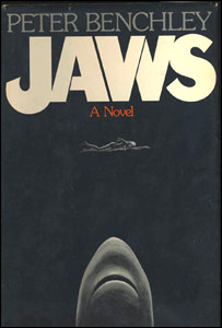 Jaws - The book by that inspired the movie by the same name! It was a scarey movie and it scared alot of people not to go in the water!
