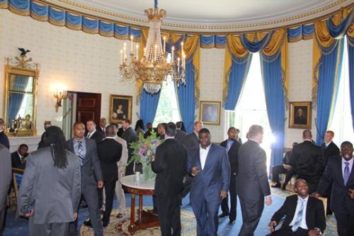 Inside the White House - A photo of some of the Packers inside the White House last friday.