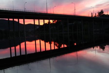 Norwegian bridge - Norwegian bridge at sunset