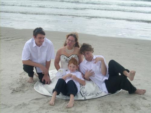 My family - Taken after my wedding to my wonderful husband. Kids and I were acting goofy!