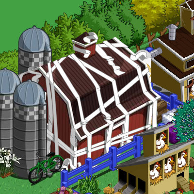 I was pranked! - A Fellow Farmville neighbor of mine toilet papered my barn on Farmville on 4/1/2010! Nice April Fools day to me!