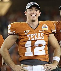 Colt McCoy - Colt McCoy is the starting QB for the Cleveland Browns. Here he is when he was at Texas.