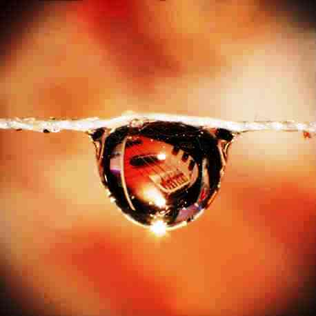 string - a string with a water that's eager to drop any moment now.