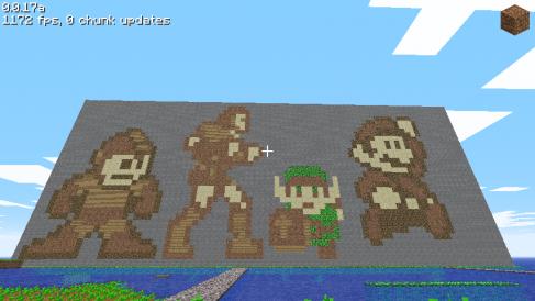 8 Bit Minecraft Characters - A creation of 8-bit characters made in Minecraft.
