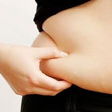 Belly - an overhang of fat above the waist.
