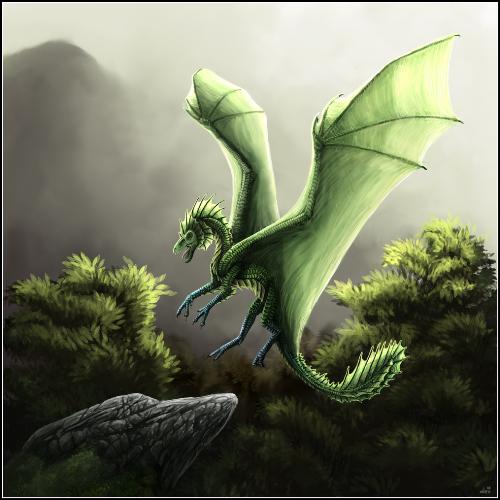 a green dragon - 4 all the fantasy lovers